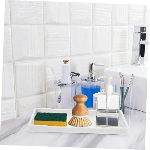 3pcs Thick Bathroom Vanity Tray Organizer for Soap and Perfume