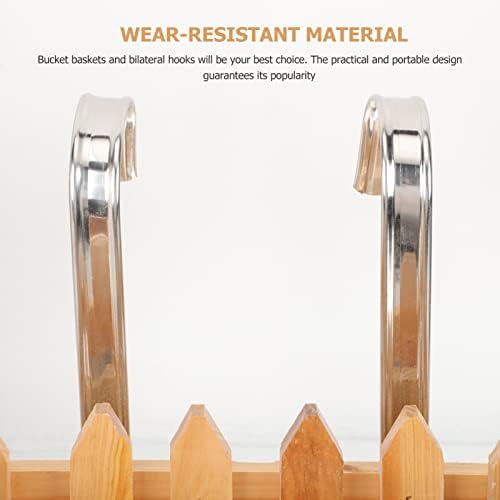 Healeved Bath Bucket Accessory Set Large Hanging Wicker Basket for Soap Storage