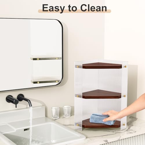 3-Tier Corner Organizer for Bathroom Makeup Storage