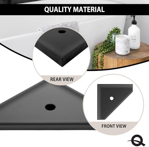 Questech 8 Inch Corner Shower Shelf with Q-Seal