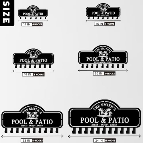 Custom Pool Towel Rack with Personalized Name