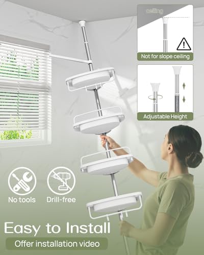 ALLZONE Rustproof Shower Caddy Corner Organizer