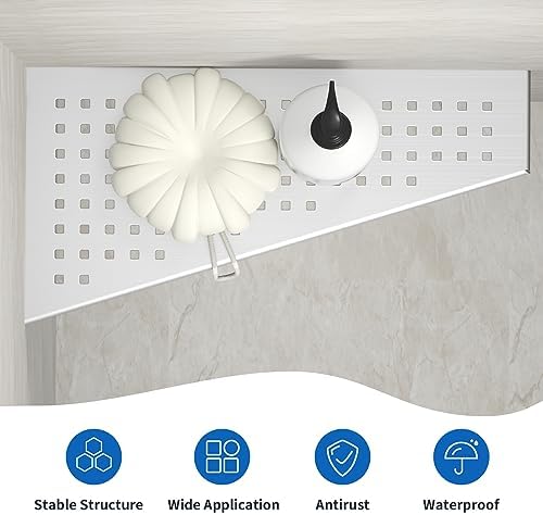 Corner Shower Shelf 2PCS Trapezoid Shaped 304 Stainless Steel No Drilling Needed