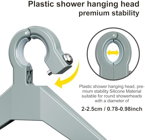 Orimade Adjustable Anti-slip Shower Caddy Overhead with 2 Razor Hooks