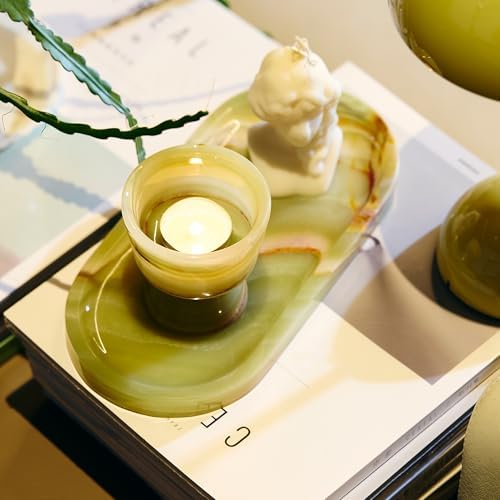 GarnCeilo Decorative Marble Tray Olive Green