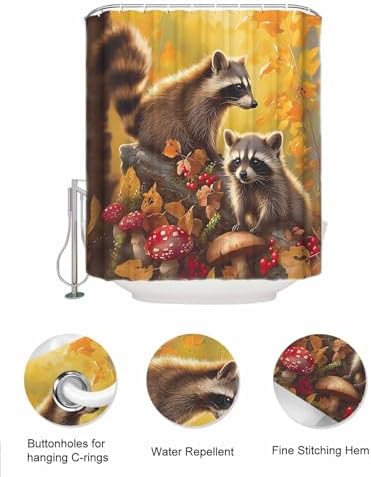 QueenKer 72x78 Inch Shower Curtain Set with Hanging Organizer