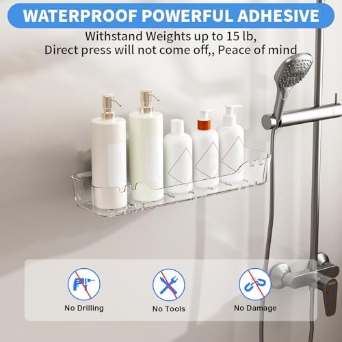 2pc Acrylic Wall Shelf Organizer No Drilling