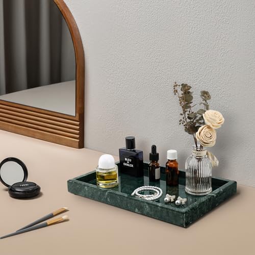 Real Natural Marble Tray for Bathroom Vanity Kitchen Desktop
