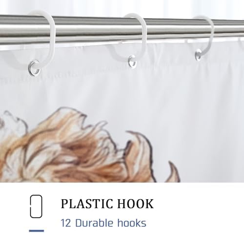 DESIHOM Fall Golden Doodle Shower Curtain Set 62 Inch