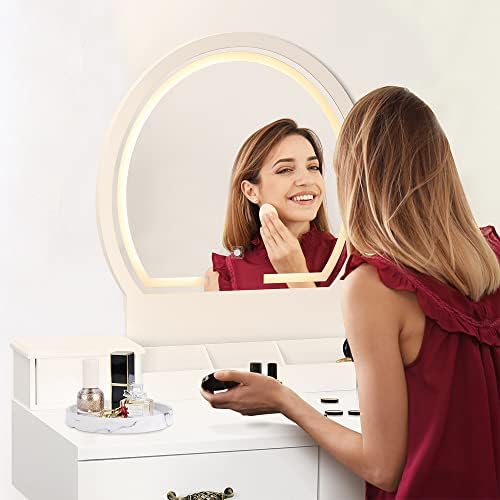 Elegant Marbled Round Jewelry Dish Key Holder White Ceramic Vanity Tray for Bathroom Organizer