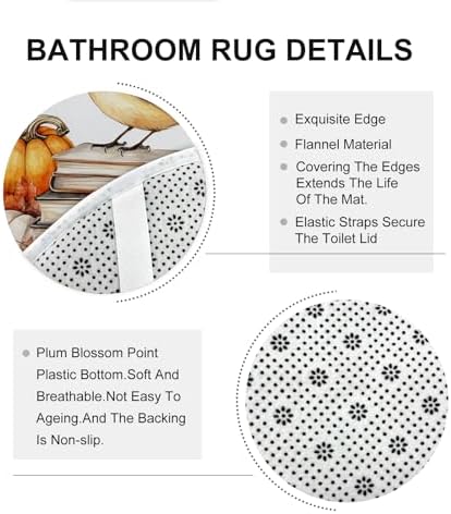 DESIHOM 4PCS Fall Goldfinch Bird Shower Curtain Set with Hooks and Bath Mat