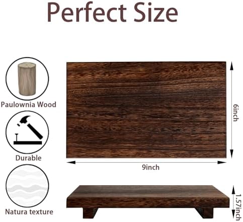 9x6 Inch Brown Wood Soap Riser Tray