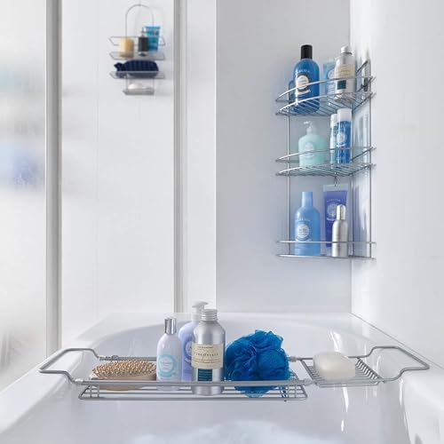 Metaltex Reflex 3-Tier Hanging Shower Caddy in Silver