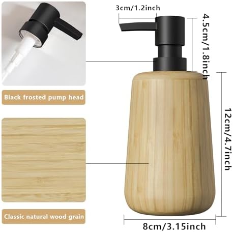 Asashizen Bamboo Bathroom Accessory Set 4PCS