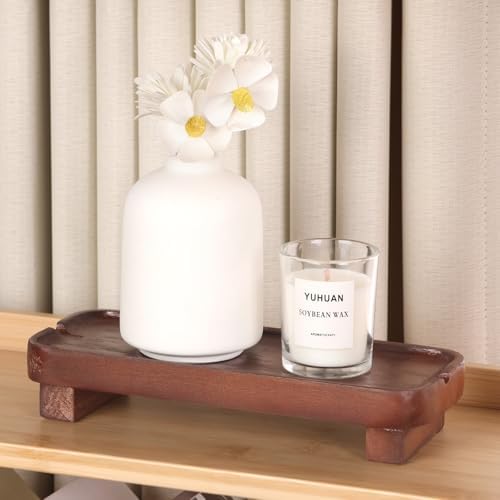 Wood Riser Soap Dish Decorative Tray 87 x 36 Inches Dark Brown