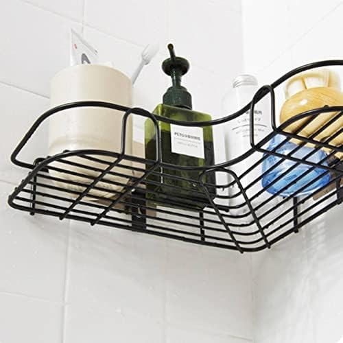 2 Piece L-Shaped Shower Storage Shelf No Drill Wall Mount Organizer for Bathrooms Kitchens and Dorms