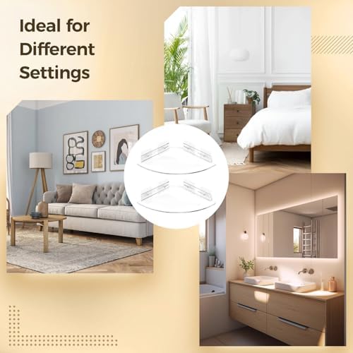 Epicover 2 Pcs Acrylic Wall Corner Shelves