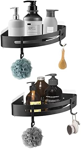 JASTT Corner Shelf Organizer 2 Pack Black