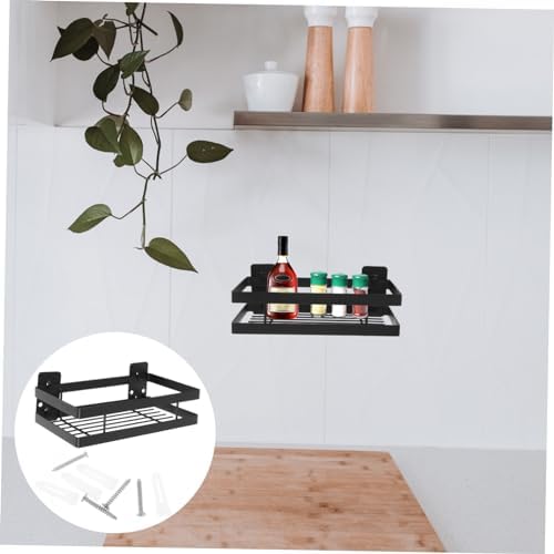 Wall Mounted Shower Organizer with Adhesive Base and Draining Shelf