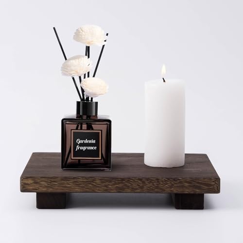 LAweixian Wooden Soap Dish Holder for Vanity 9x6 Inch Riser Stand