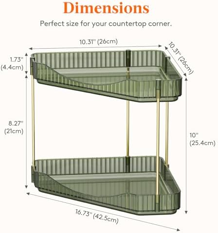 Lifewit 2-Tier Corner Organizer for Bathroom and Kitchen