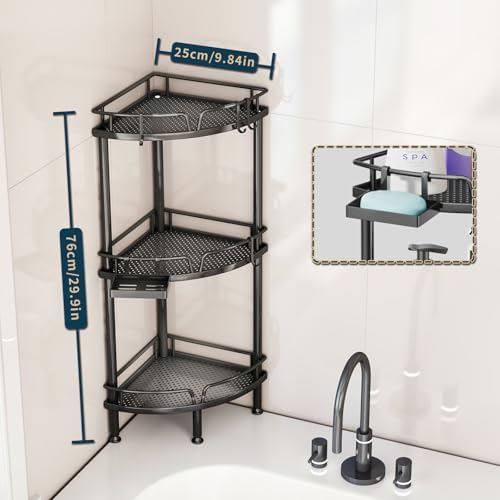 Consumest Corner Shower Caddy Stand 3 Tier