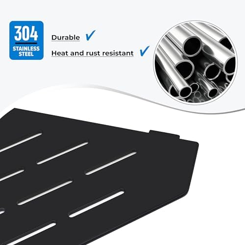 FerdY 2-Pack 10 Inch Matte Black Shower Shelf