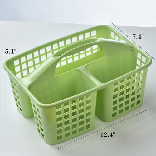 Portable Shower Caddy Basket with Handle and Compartments - 2 Pcs