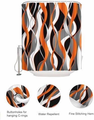 ZFUNCING Shower Curtain Organizer Set with 10 Pockets 1