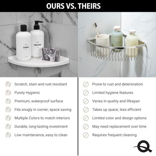 Questech 8 Inch Corner Shower Shelf Organizer