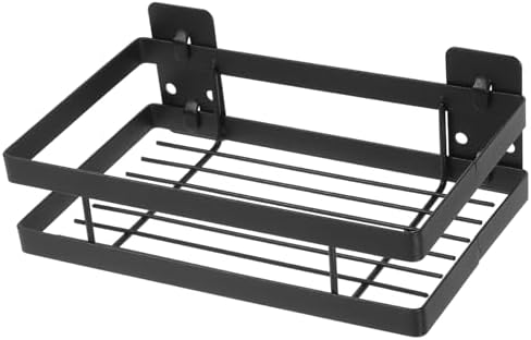 Wall Mounted Shower Organizer with Adhesive Base and Draining Shelf