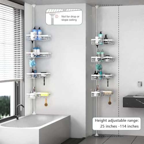 DAOYA Corner Shower Caddy Tension Pole Organizer