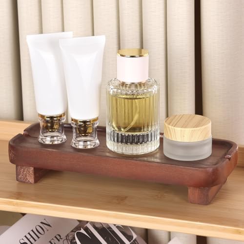 Wood Riser Soap Dish Decorative Tray 87 x 36 Inches Dark Brown