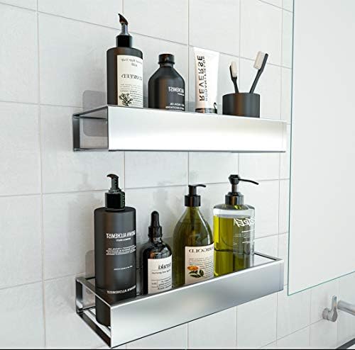 2-Pack Stainless Steel Shower Caddy Organizer with Hooks