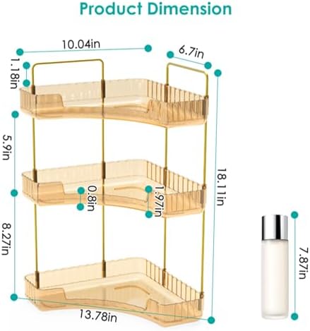 3 Tier Corner Bathroom Organizer with Handles Green
