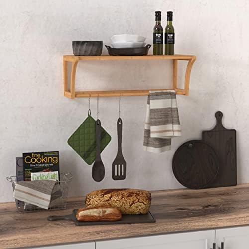 ClosetMaid Bamboo Wall Shelf with Towel Bar