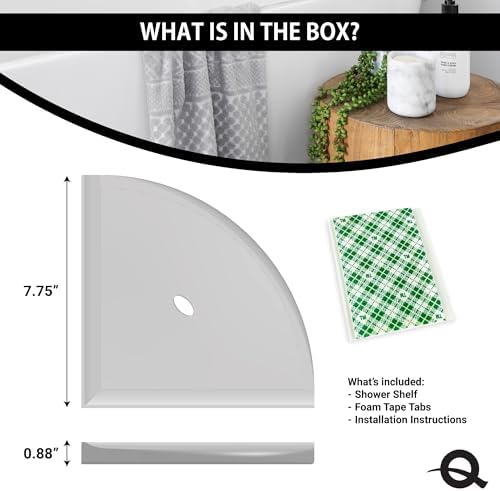 Questech 8 Inch Corner Shower Shelf Organizer