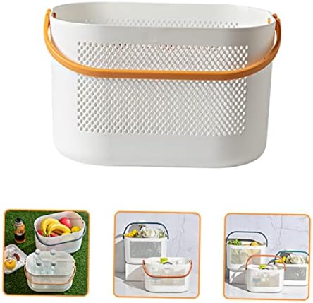 Portable Shower Storage Basket with Handles for Bathroom and Pantry