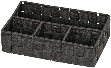 WENKO Adria Small Organizer with Four Separations Black