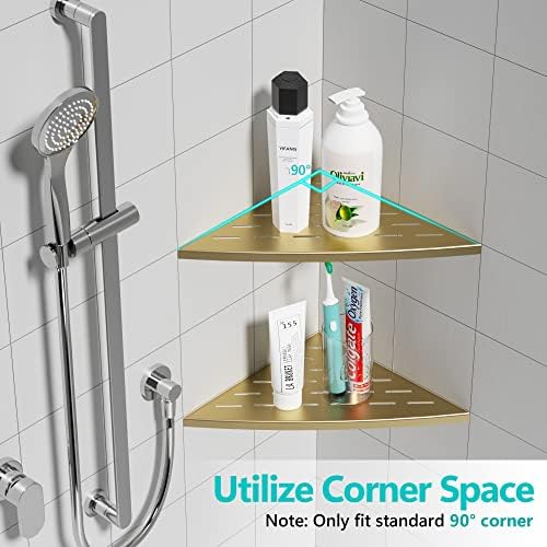 Qeke Corner Shower Shelf 2 Pack 115 Stainless Steel