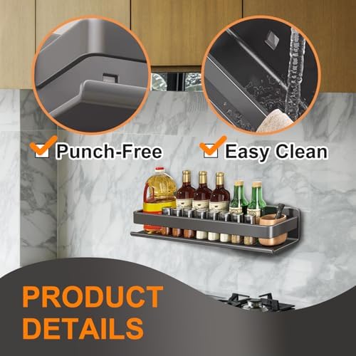 2 Pack Stainless Steel Wall Shelf for Bathroom Kitchen