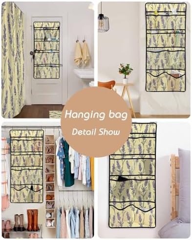 ZFUNCING Floral Shower Curtain Set with Organizer and Hooks