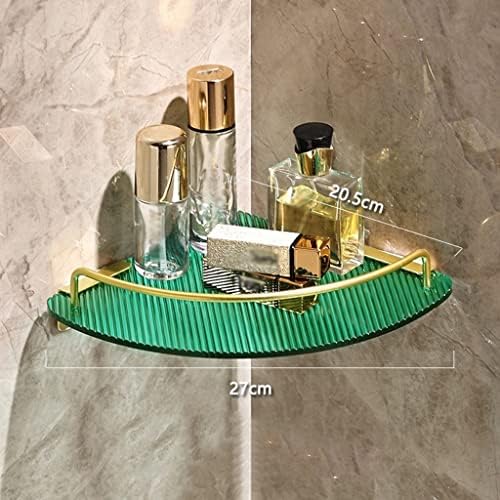 Dark Green Corner Shower Caddy Organizer Shelf