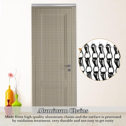 Aluminum Chain Curtain 90x214 for 5cm Divider