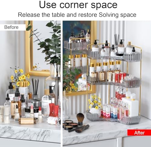 GTI 3 Tier Corner Bathroom Organizer Gray