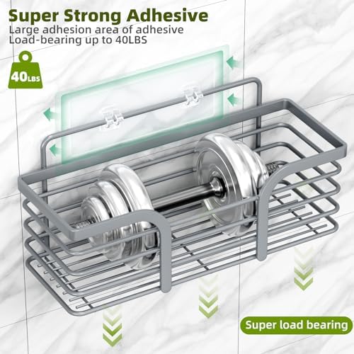 Yougai 3 Pack Dark Grey Shower Caddy Organizer