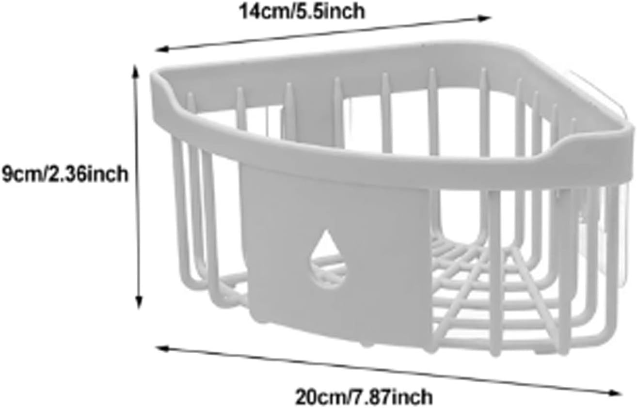 Holder Basket Shower Organizer Wall Mounted Storage Rack for Bathroom and Kitchen