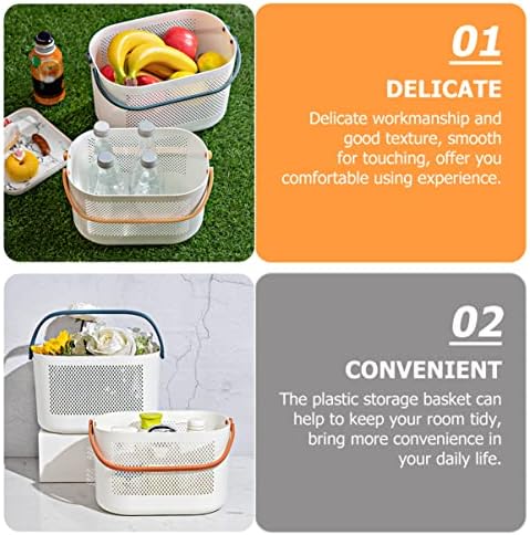 Kisangel Portable Bathroom Storage Basket Organizer for Boys and Girls Essentials