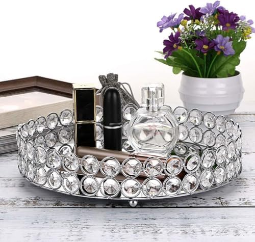 Hipiwe Crystal Makeup Tray with Mirror