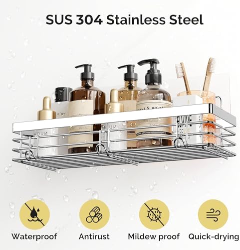 Orimade Shower Caddy with 5 Hooks Organizer